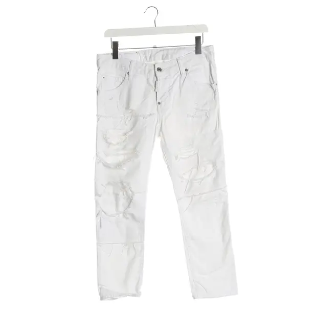 Boyfriend Jeans, in White, Cotton, Dsquared