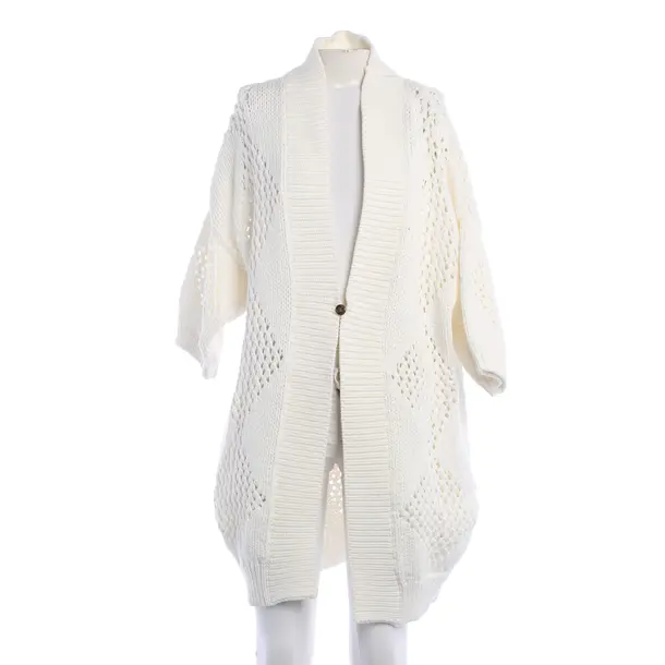 Cardigan, in Cream, Cotton, Brunello Cucinelli