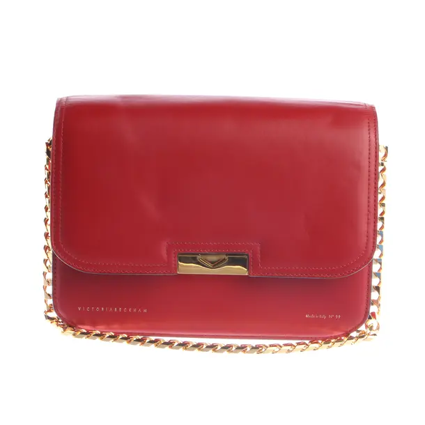Schultertasche, in Rot, Leder, Victoria Beckham