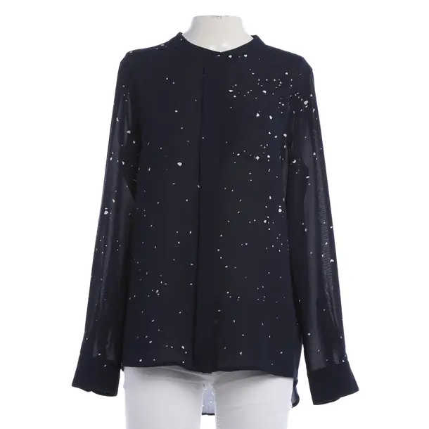 Blouse, in Navy, Polyester, Closed