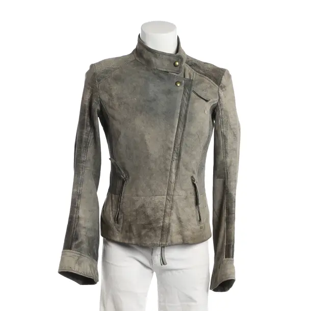 LeatherJacket, in Gray, Leather, Hugo Boss Orange