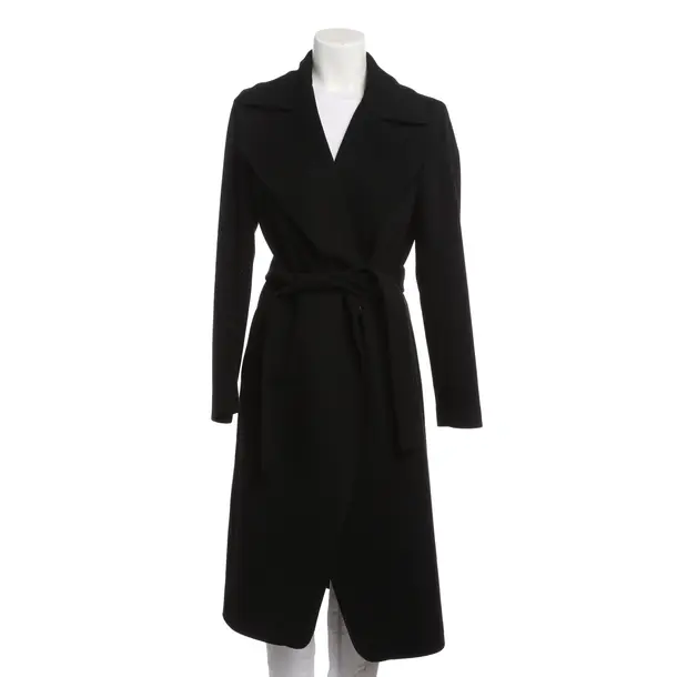 Mid-Season Coat, in Black, Wool, Windsor