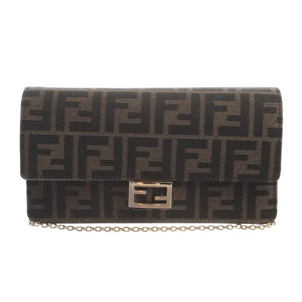 Wallet on Chain, in Light Brown, Polyamide, Fendi