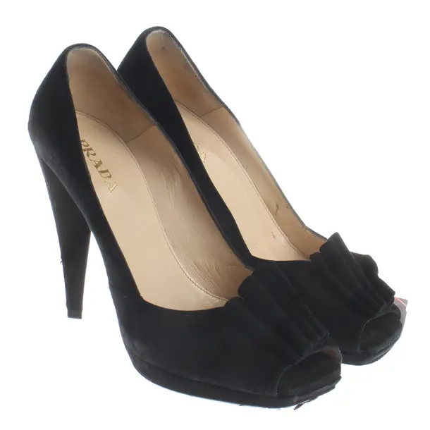 Peeptoes, in Schwarz, Prada