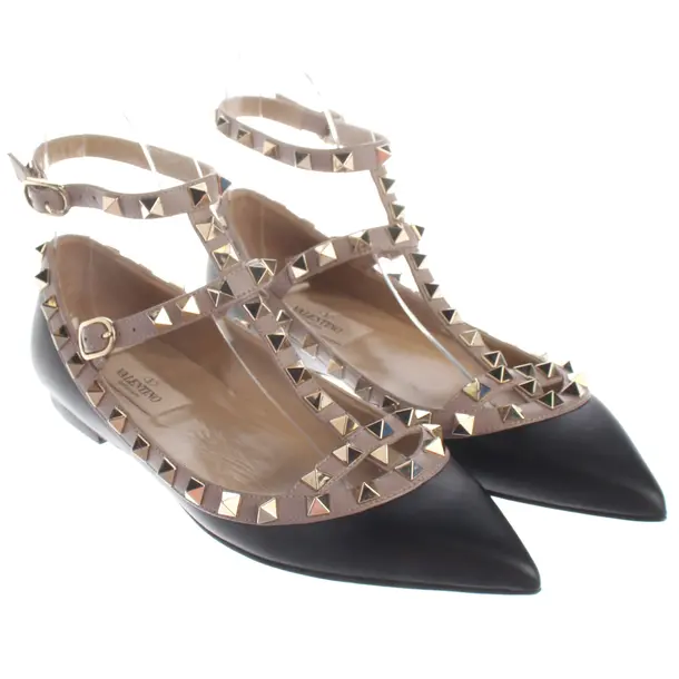 Flats, in Black, Valentino