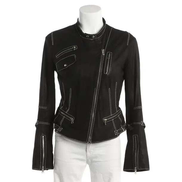 Lederjacke, in Schwarz, Leder, Marc Cain Sports