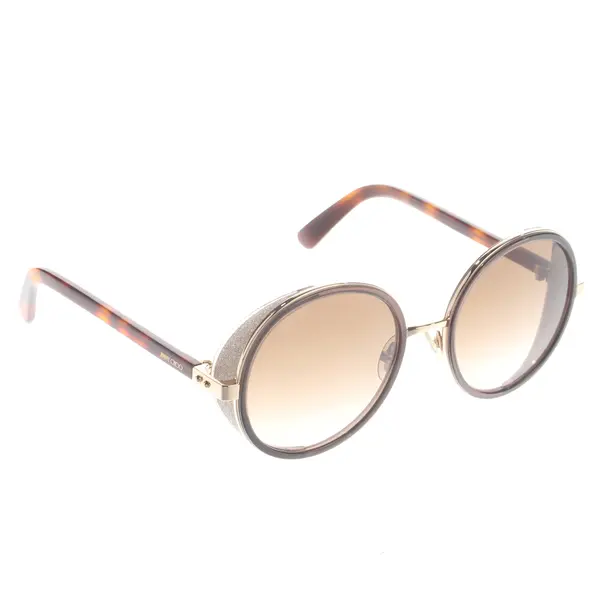 Sonnenbrille, in Dunkelbraun, Kunststoff / Metall, Jimmy Choo