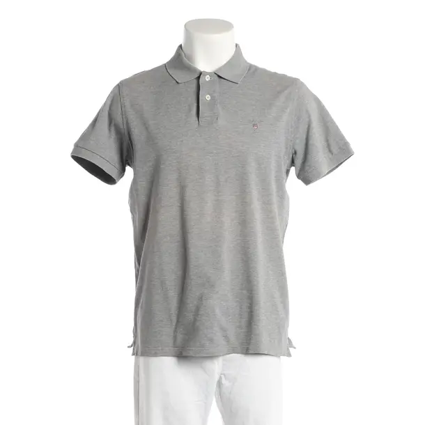 Poloshirt, in Grau, Baumwolle, Gant