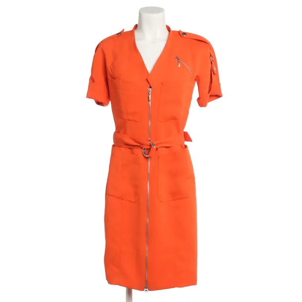 Dress, in Orange, Polyester, Thierry Mugler
