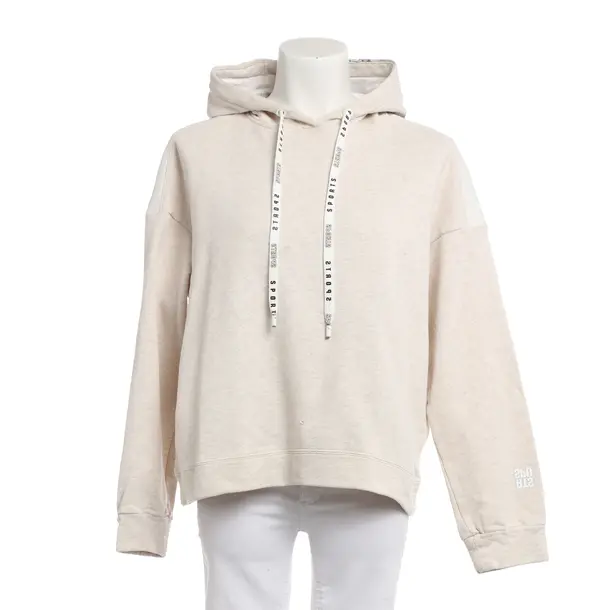 Hoodie, in Cream, Baumwolle, Marc Cain Sports