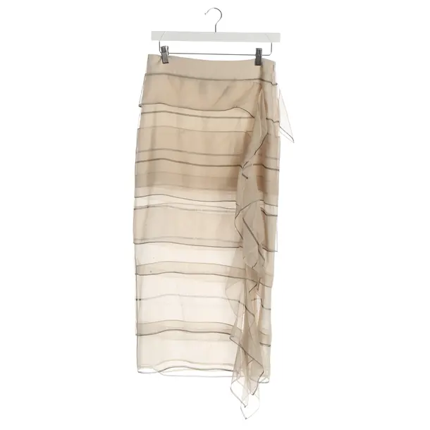 Skirt, in Light Brown, Silk, Brunello Cucinelli