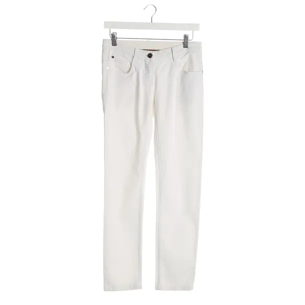 Straight Fit Jeans, in White, Cotton, Brunello Cucinelli