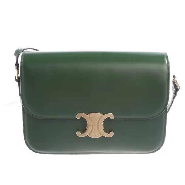 Schultertasche, in Grün, Leder, Céline