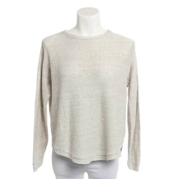 Pullover, in Beige, Leinen, Brunello Cucinelli