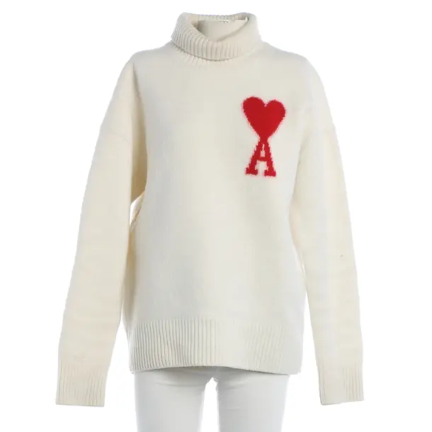 Jumper, in White, Wool, Ami Paris