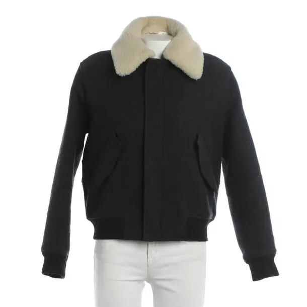Mid-Season Jacket, in Dark Gray, Cotton, Ami Paris