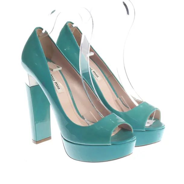 Peep Toes, in Blue, Miu Miu