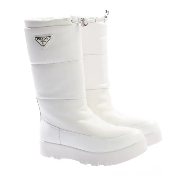 Stiefel, in Weiß, Prada