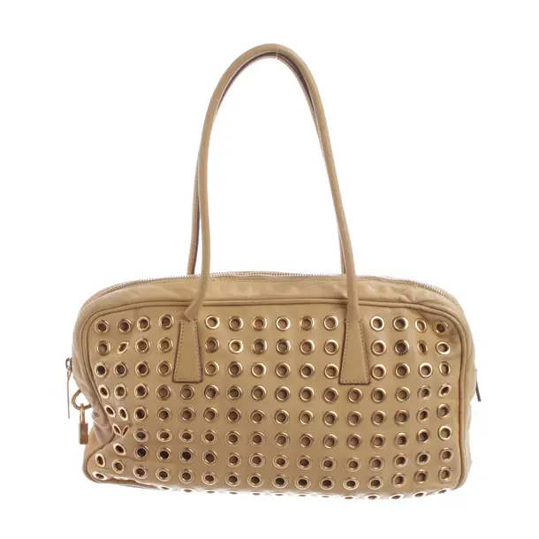 Handtasche, in Hellbraun, Leder, Prada