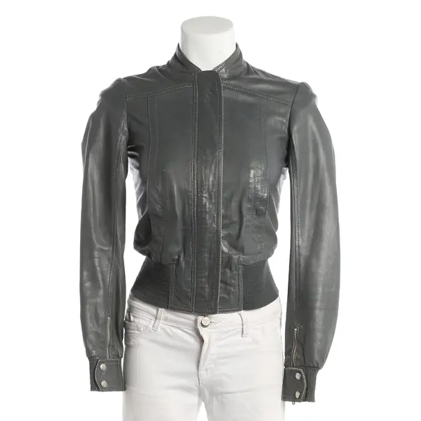 Lederjacke, in Grau, Leder, Patrizia Pepe