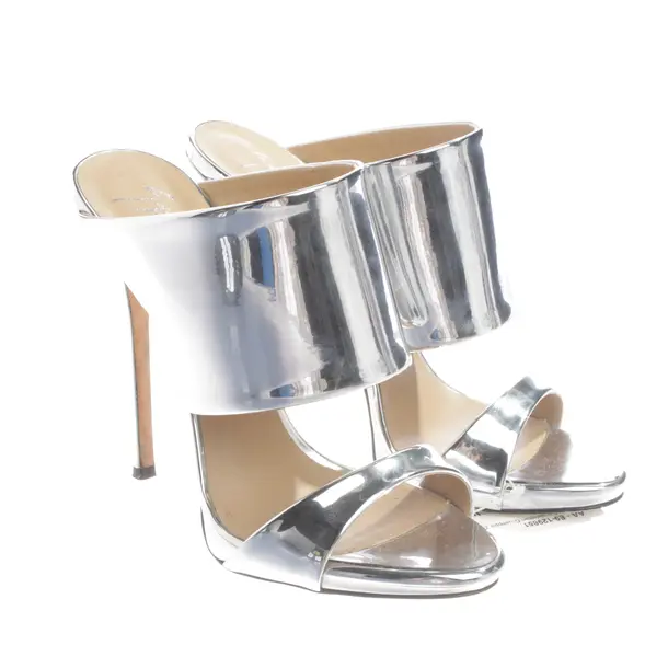 Heeled Sandals, in Silver, Giuseppe Zanotti