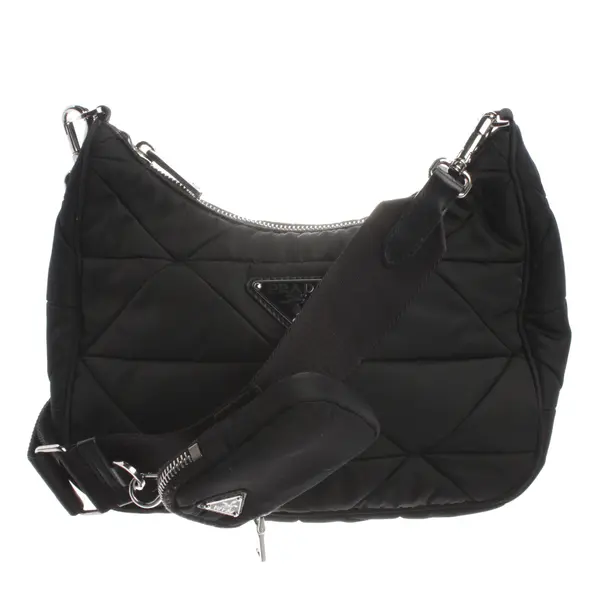 Schultertasche, in Schwarz, Polyamid, Prada