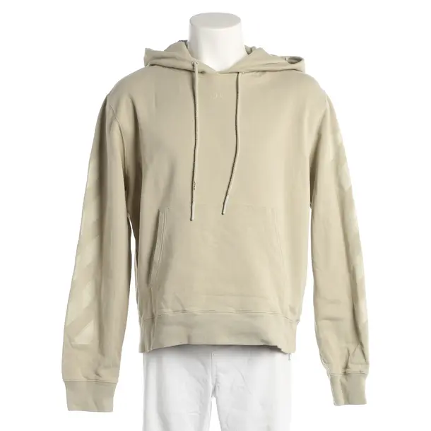 Hoodie, in Olivgrün, Baumwolle, Off-White