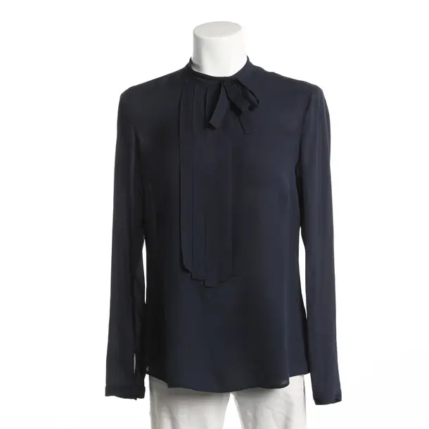 Blouse, in Navy, Silk, Burberry London