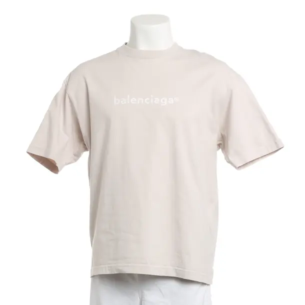 T-Shirt, in Beige, Cotton, Balenciaga