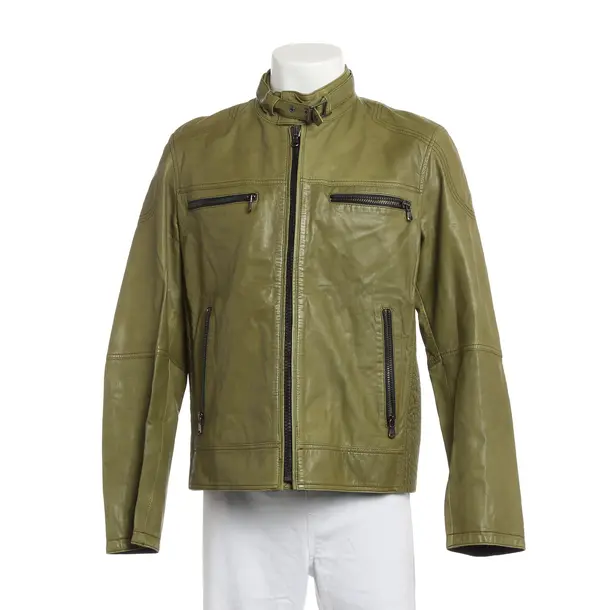 Giacca in pelle, in Verde, Pelle, Tommy Hilfiger