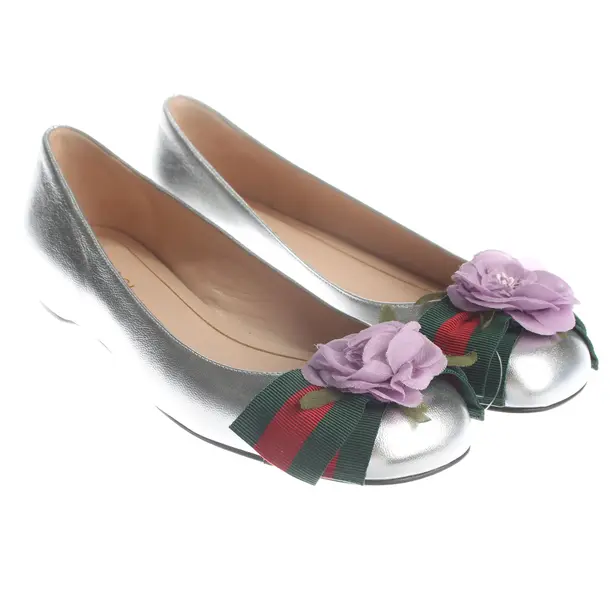 Ballerinas, in Silber, Gucci