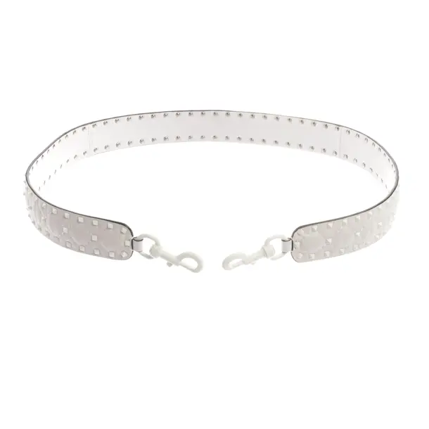 Shoulder Strap, in White, Leather, Valentino