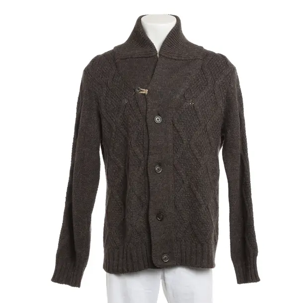 Strickjacke, in Dunkelbraun, Wolle, Closed