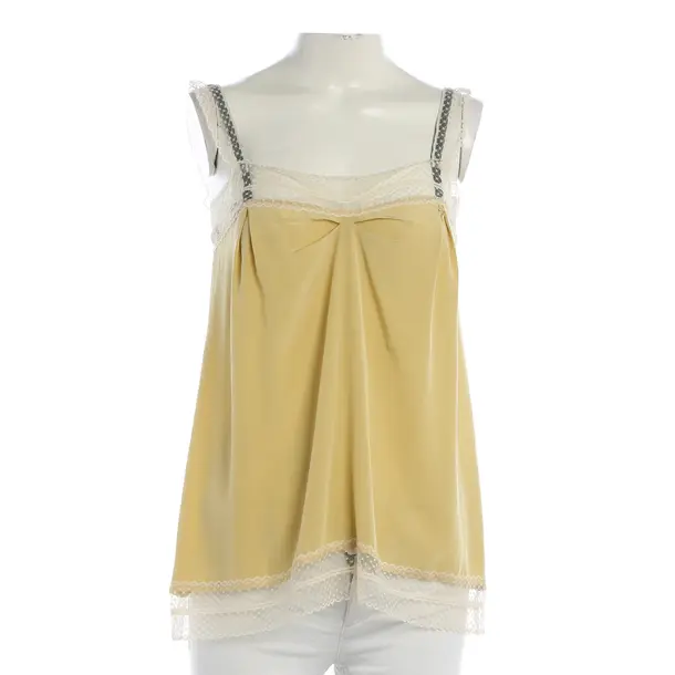 Top, in Mustard Yellow, Polyester, Twin Set