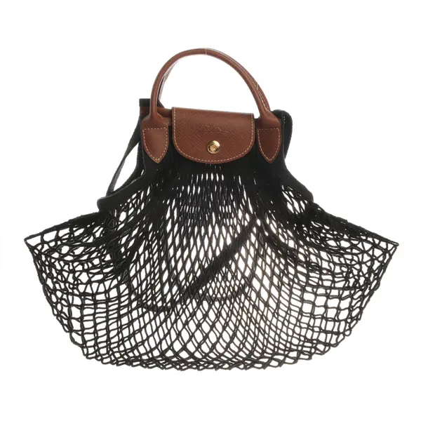 Shoulder Bag, in Black, Cotton, Longchamp
