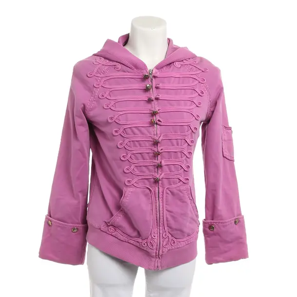 Zip-up Hoodie, in Pink, Cotton, Closed