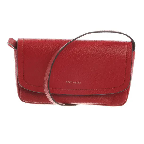 Schultertasche, in Rot, Leder, Coccinelle