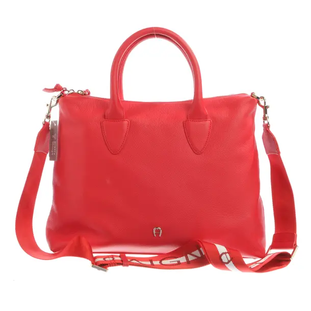 Handtasche, in Rot, Leder, Aigner