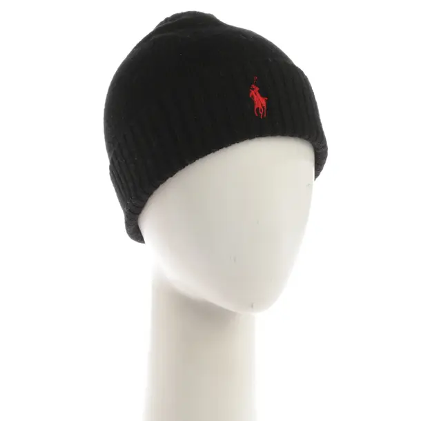 Mütze, in Schwarz, Wolle, Polo Ralph Lauren