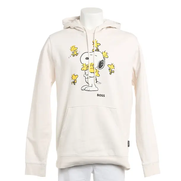 Hoodie, in Beige, Cotton, Hugo Boss Black Label