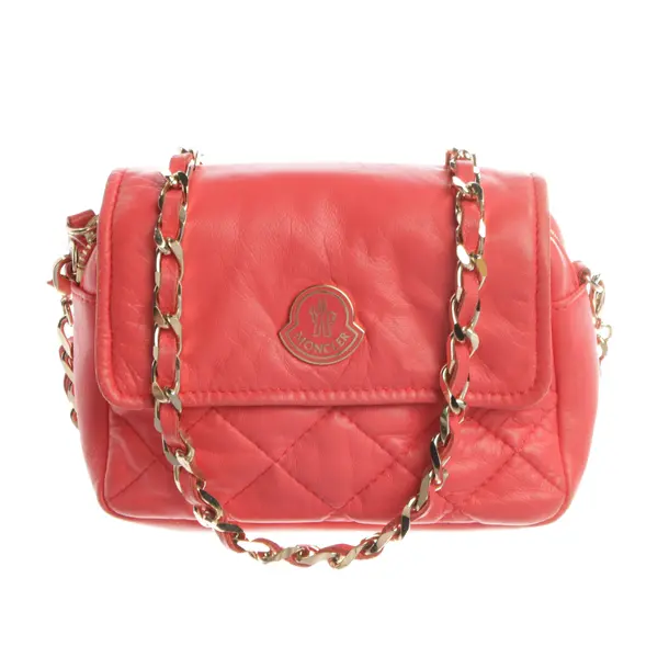 Schultertasche, in Himbeere, Leder, Moncler