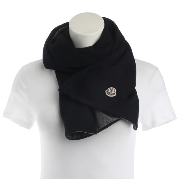 Scarf, in Navy, Cotton, Moncler