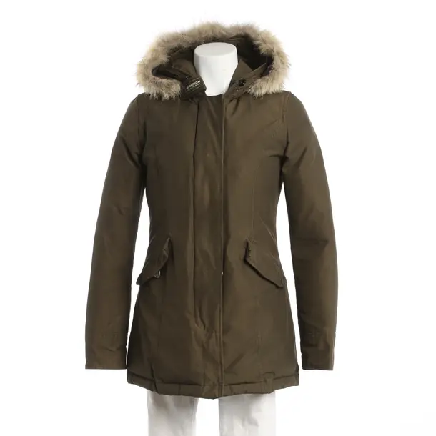 Winter Jacket, in Green, Cotton, Woolrich