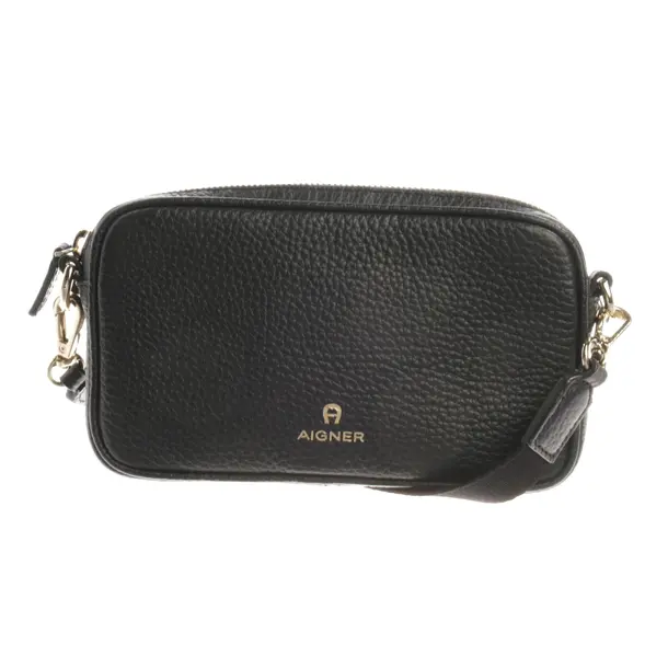 Evening Bag, in Black, Leather, Aigner