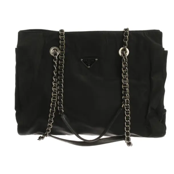 Schultertasche, in Schwarz, Polyester, Prada