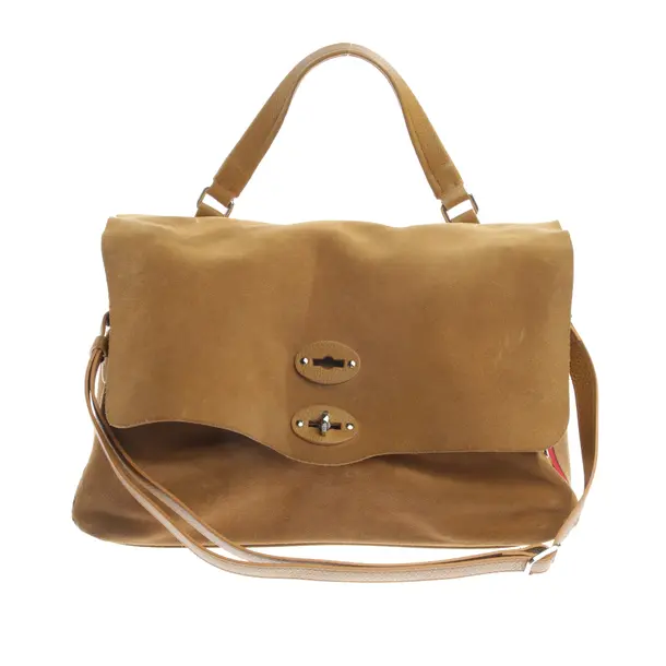 Handbag, in Mustard Yellow, Leather, Zanellato