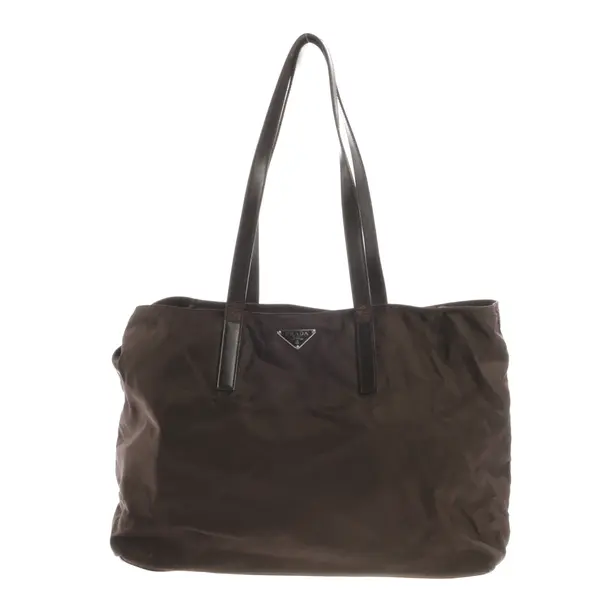 Schultertasche, in Dunkelbraun, Polyamid, Prada