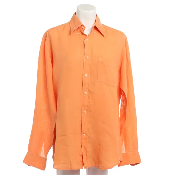 Blouse, in Orange, Linen, Fay