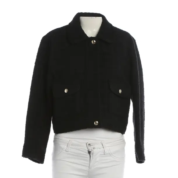 Mid-Season Jacket, in Black, Cotton, Sandro