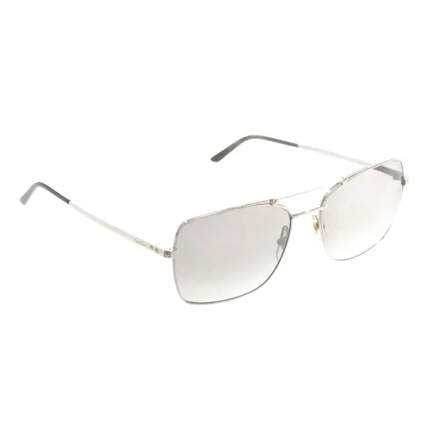 Sonnenbrille, in Silber, Kunststoff / Metall, Cartier